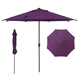 Abba Patio 9FT Lyon Outdoor Patio Umbrella Outdoor Table Umbrella with Crank Market Umbrella 8 Sturdy Ribs UV...
