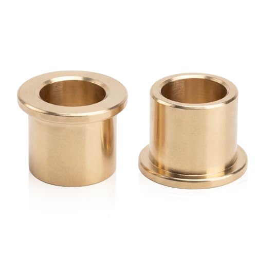 ITSOGOO 2 Stück Geflanscht Hülse Lager 12x16x15 mm,Messingmaterial Flansch Lager Hülse,Selbstschmierende Gleitbuchsen Hülse,Flanschgleitlager für Industrieanlagen