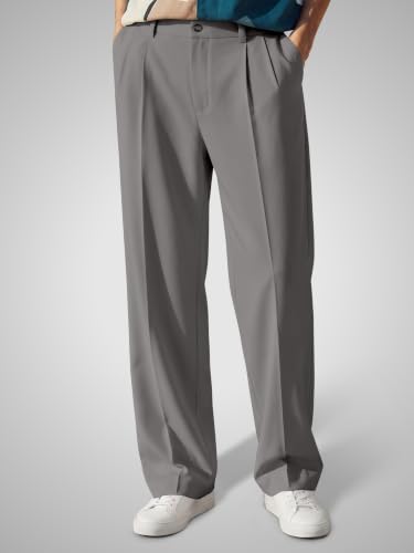 Image of FTX Men's Korean Style Casual Trouser | Premium Lycra Stretch Fabric | Smart Regular Fit | 2 Side Pockets | Comfortable Stretchable Everyday Wear Pants