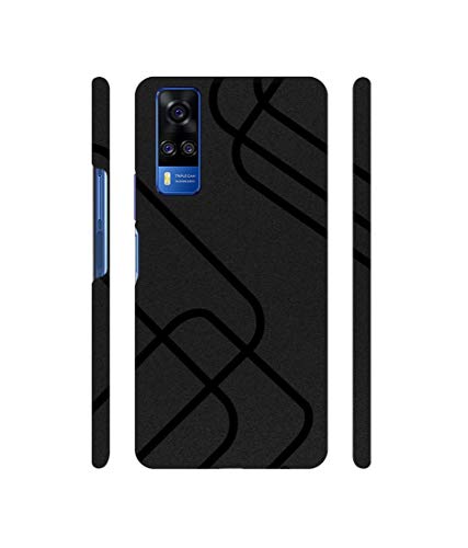 Image of Zig-Zag Black Line Design 3D Printed Hard Back Case Cover for Vivo Y51A / Y31 (2021)