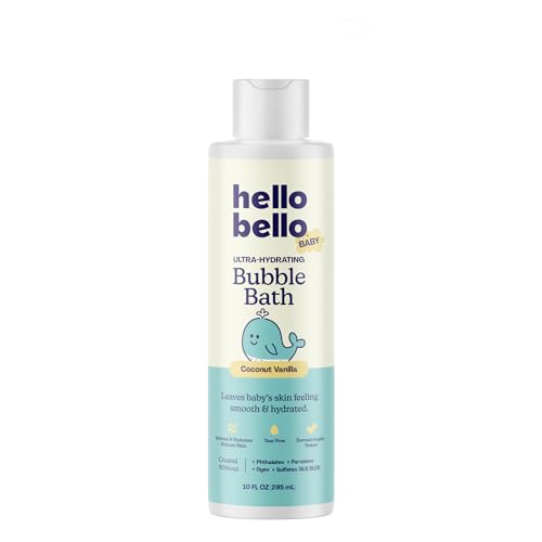 Image of Hello Bello Baby Bubble Bath, Gentle Coconut Vanilla Scent, for Babies and Kids, 10oz Bottle