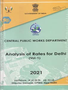 CPWD Delhi ANALYSIS of Rates (Civil Works) (In 2 Vols.) 2021
