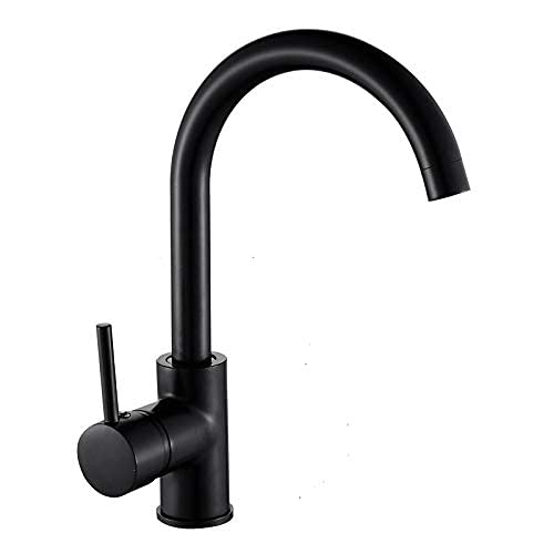 Robinet d'évier de bar noir antique mitigeur orientable pour cuisine ouverte