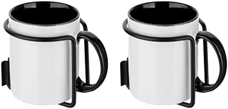 2 pcs Cup Holder,Stainless Steel Drink Holder,Sturdy and Durable,Easy to Install,Removable,Suitable for Boat,Truck,Tractor,Outdoor Wooden Swing(Black).