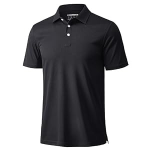 MAGCOMSEN Men’s Polo Shirts 3 Buttons Casual Work T Shirts Quick Dry Short Sleeve Golf Shirt Pique Jersey Outdoor Performance