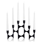 Matte Black Candle Holder Centerpiece - Black Candlestick Holders for Taper Candles | Candle Stick C
