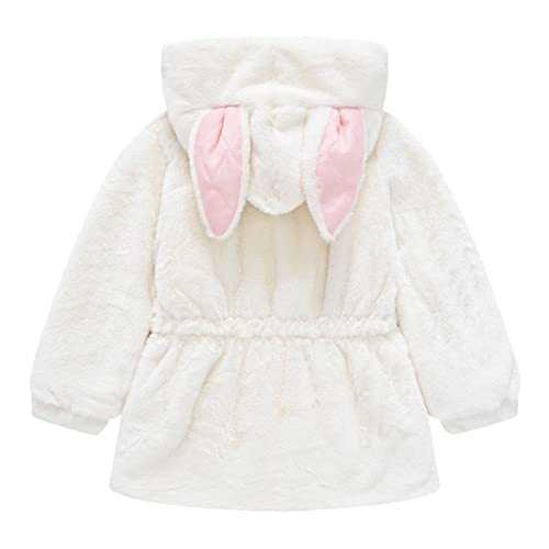Infant Baby Boys Girls Hooded Jacket Coat with Ears Warm Toddler Newborn Kids Outwear Coat Zipper Up 0 to 6Y2