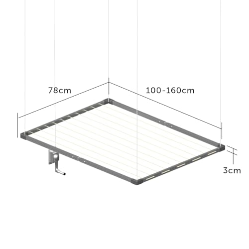 Séchoir à linge Cuncial polyvalent suspendu pour optimiser l'espace - 4