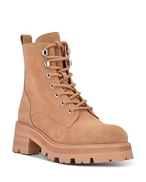 Marc Fisher MLlucien Leather Lace-Up Combat Booties Size 9 - New with Box