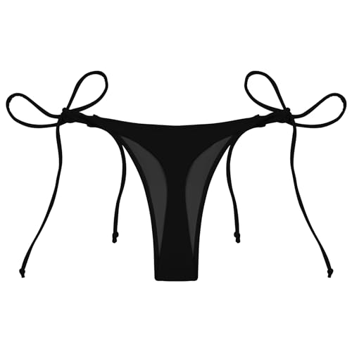 Kepblom Women's Thong Bikini Bottoms: String Tie Side Bathing Suit Bottoms