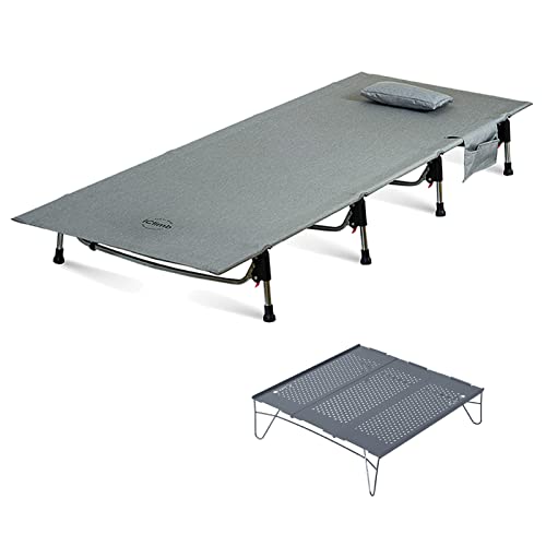 Iclimb 1 Solo Mini Folding Table And 1 Super Easy Assemble Cot Bundle, Ultralight Compact For Adults Backpacking Camping Hiking Motorcycling Indoor Outdoor #TOP30