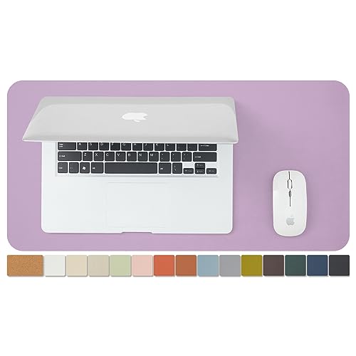 Tapete de escritorio de corcho morado, almohadilla de escritorio de doble cara para oficina y hogar, organización de escritorio y accesorios, ideal para alfombrilla de mouse grande y alfombrillas de