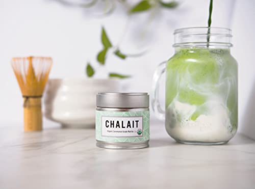 Chalait Organic Ceremonial Grade Matcha - Japanese Matcha Green Tea Powder - For Sipping As Tea - Antioxidants, Sustainable Energy, No Additives, Radiation Free, Zero Sugar [30G Tin] #TOP4