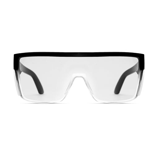 Image of UV400 Transition Photochromic Safety Glases Light to Dark Grey Lens ANSI Z87 Impact Approved