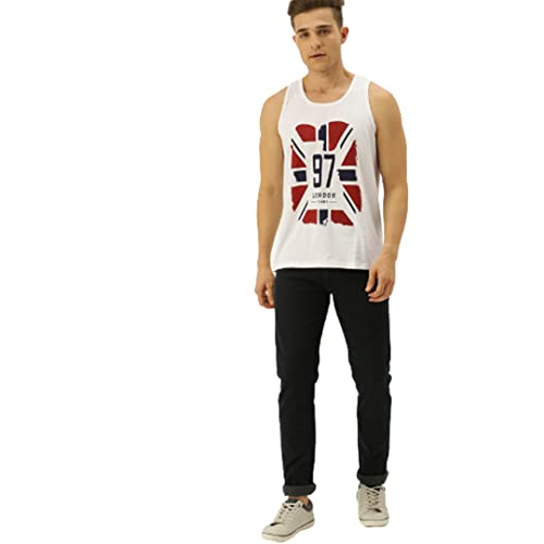 Image of Veirdo Pure Cotton Scoop Neck Regular Fit Printed Sleeveless Vest for Men & Boys (Available in Various Patterns)