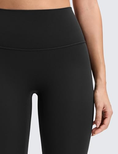 CRZ YOGA Womens Butterluxe No Front Seam Yoga Leggings 25" - High Waisted Soft Stretchy Pants for Pilates Workout Lounge Black 10 - Image 3