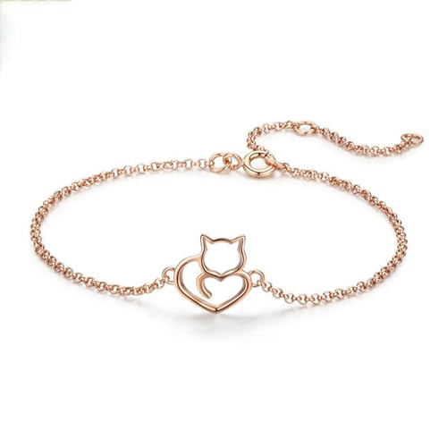 Bracelet chat argent 925 ajustable à porter au quotidien ou en soirée