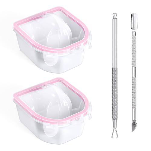 Yokilly Nail Soaking Bowl Set: 2PCS Soak Off Gel...