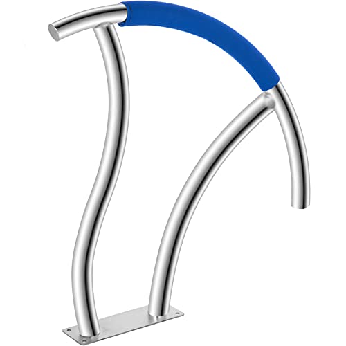 VEVOR Pool Haltegriff Edelstahl 76,2x 76,2cm Schwimmbad-Handlauf mit 50cm Nylon-Bezug Griffbogen 170kg Tragfähigkeit Einstiegshilfe Kurven-Design Geeignet für Schwimmbäder Spas Wasserparks usw.