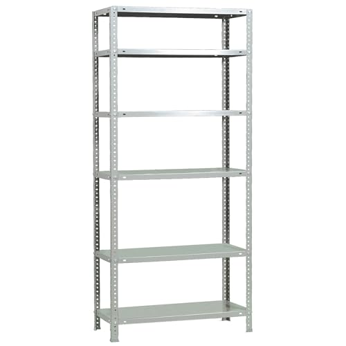 Simonrack Estanteria Metalica 6 Baldas Ajustables, 100 Kg De Punto Flexión, 2000x1000x300 Mm, Con Tornillos, Estantería Almacenaje, Blanco - Co Simonrack Estanteria Metalica 6 Baldas Ajustables, 100 Kg De Punto Flexión, 2000x1000x300 Mm, Con Tornillos, Estantería Almacenaje, Blanco - Co