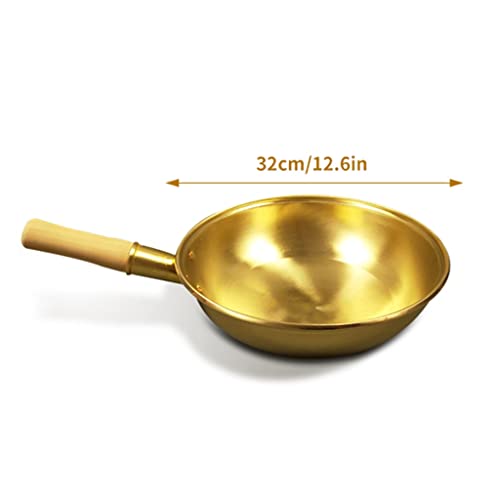 Wok de cobre con mango de madera 32 cm miniatura 4
