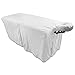 Microfiber Massage Table Skirt by Body Linen - Massage Table Bed Skirt to Fit Standard Size Massage Tables - Lightweight, Super Soft and Stain-Resisting - White