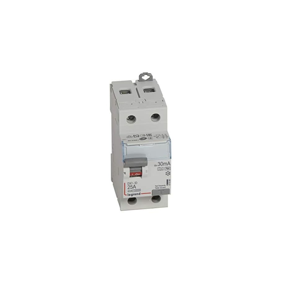 interrupteur différentiel 2p 230v~ 25a type f 30ma 2 modules