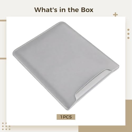Protector para portátil de 15.6 pulgadas en piel sintética gris de alta densidad 3