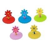 LOORGVEL 10 Stück Teiliges Silikondeckel für Tassen Sonnenblumen design Staubdicht...