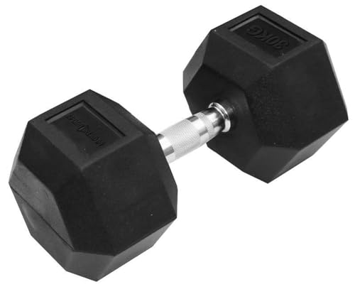 Sporttrend 24® Hexagon Hantel 1-50KG, Einzeln, verchromter Griff |...