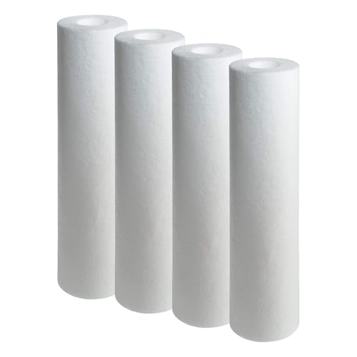 Cartucho Sedimentos 5 micra para Vaso de 10' Estandar. Fabricado en Materiales del Alto Rendimiento. Fácil Instalación y Mantenimiento. Con la garantía de Bbagua (Paquete de 4)