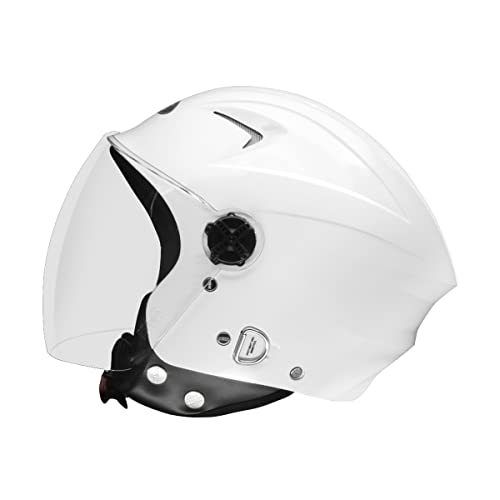 Image of STUDDS RAY Super STUDDS RAY ISI Certified Open FACE Helmet for Men and Women with D - Ring Lock (White XL)