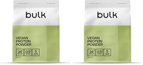 Bulk Proteína vegana en polvo, Galletas de Chocolate, 1 kg, 28 (Paquete de 2)