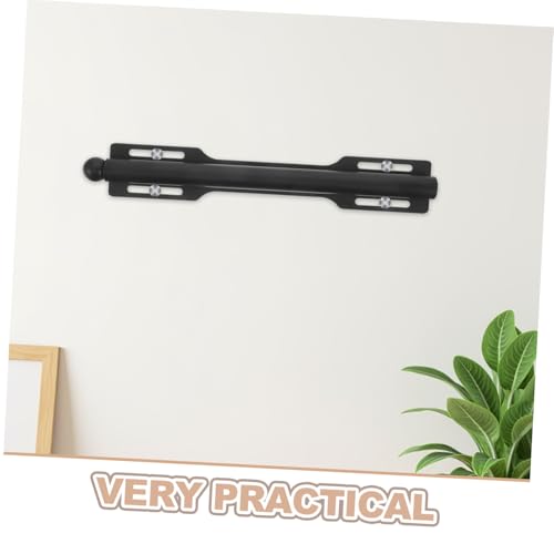 Barre de penderie extensible noir en acier robuste pour dressing - 4