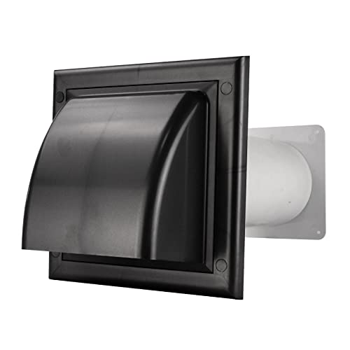 Traversée de mur, hotte aspirante en plastique, graphite, sans clapet anti-retour Ø 150 mm