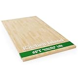 6FT Butcher Block Countertop Birch Solid Wood - 72' x 39' Kitchen Island Table Top Butcher Block Cutting Board for Living Dining Table Office Desk Workbench Washer Dryer Countertop Unfinished 1.5' Th