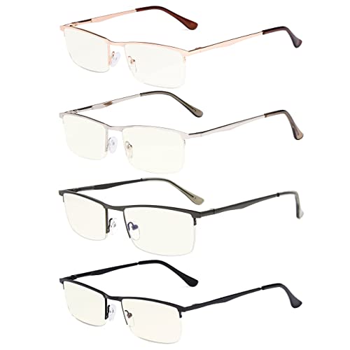 Image of Eyekepper 4-Pack Quality Half-Rim Reading Glasses Readers with Spring Hinges Include Computer Readers for Women Men