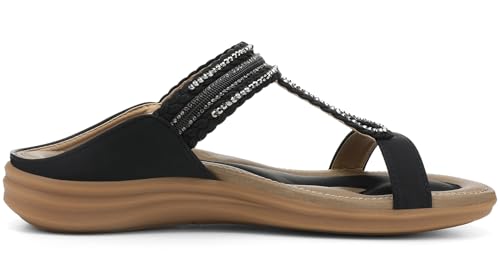 UBFEN Womens Slides Walking Sandals Comfortable Platform Slip On Dressy Summer3