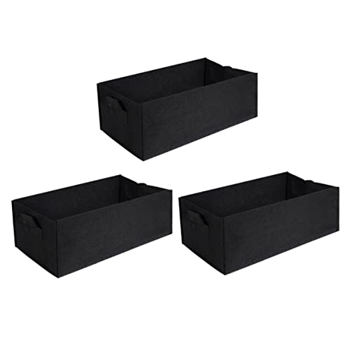 Didiseaon 3 Pezzi borsa per la coltivazione sacchi di piantagione sacchi per piantare non tessuti coltivare il vaso sacchetti di crescita tessuto non tessuto Black