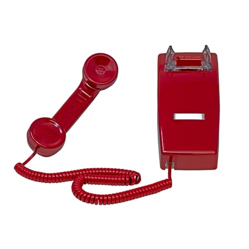 Teléfono de pared industrial sin marcador con timbre - rojo miniatura 2