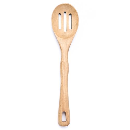 Wooden Spoon for Cooking 11.8 Inch Kitchen Slotted Spoon for Stirring Mixing Serving