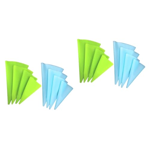 IMIKEYA Set di 2 sacchetti per tubazioni per glassa, capacità per cupcake, sacchetti per decorazione di torte, sacchetti di glassa, sacchetti di decorazione per cuocere riutilizzabili, 8 pezzi x 2