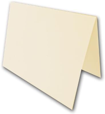 Blank Natural Folded 4 Bar Folded Note Cards - 250 Pack