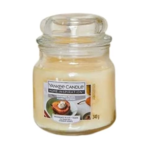 Yankee Candle Sugared Pears Medium Jar 340g Cover