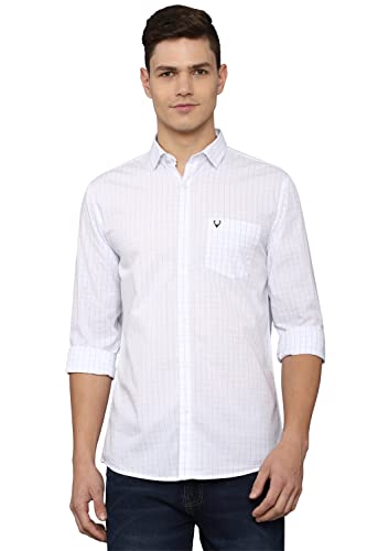 Image of Allen Solly Checks Cotton Regular Fit Men's Casual Shirt