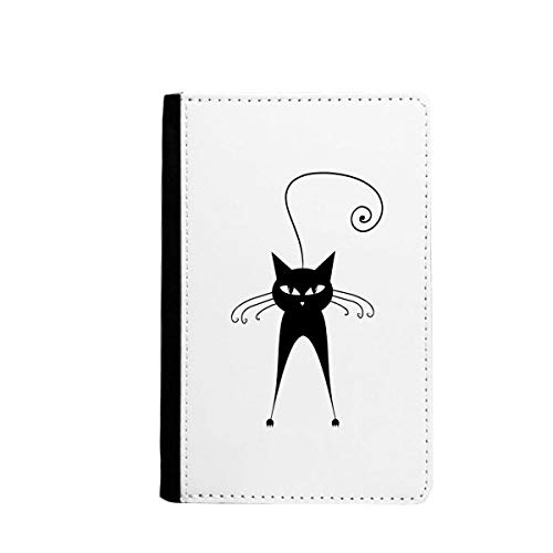 Porte-passeport chat noir pour sécuriser vos documents de voyage à l'aéroport