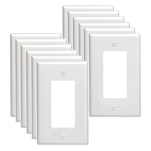 Light Switch GFCI Device Wallplate - Receptacle Outlet Wall Plate, Standard Size 1-Gang 4.50' x...