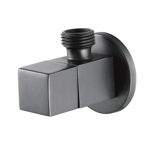 Valvola ad Angolo, 1 Pezzi Rubinetto Lavatrice, Rubinetto Arresto a Squadra Universale, Tappo Vasca da Bagno, 1/2 * 3/8” (Acqua Calda e Fredda)
