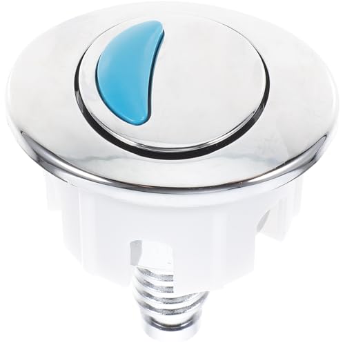 Ipetboom Botón Pulsador de Repuesto para Inodoro Doble Descarga Forma Ovalada Plástico ABS Duradero Kit para Tanque de Agua Compatible Instalación Estándar Uso Baño Doméstico