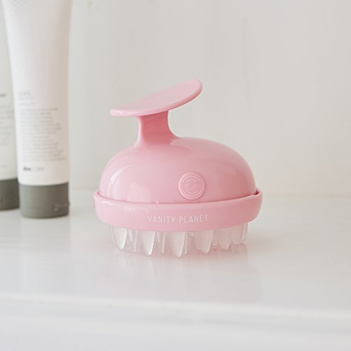 Vanity Planet Groove Scalp Massager (Pucker-up Pink) Rejuvenating Handheld Shampoo Brush, 2-Speed Vibrating, Water Resistant - Thumbnail 3
